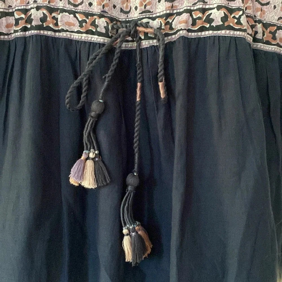 ULLA JOHNSON Beverly Indian Floral Cotton Voile Midi Dress Size‎ 4 Indigo Boho - Picture 8 of 12